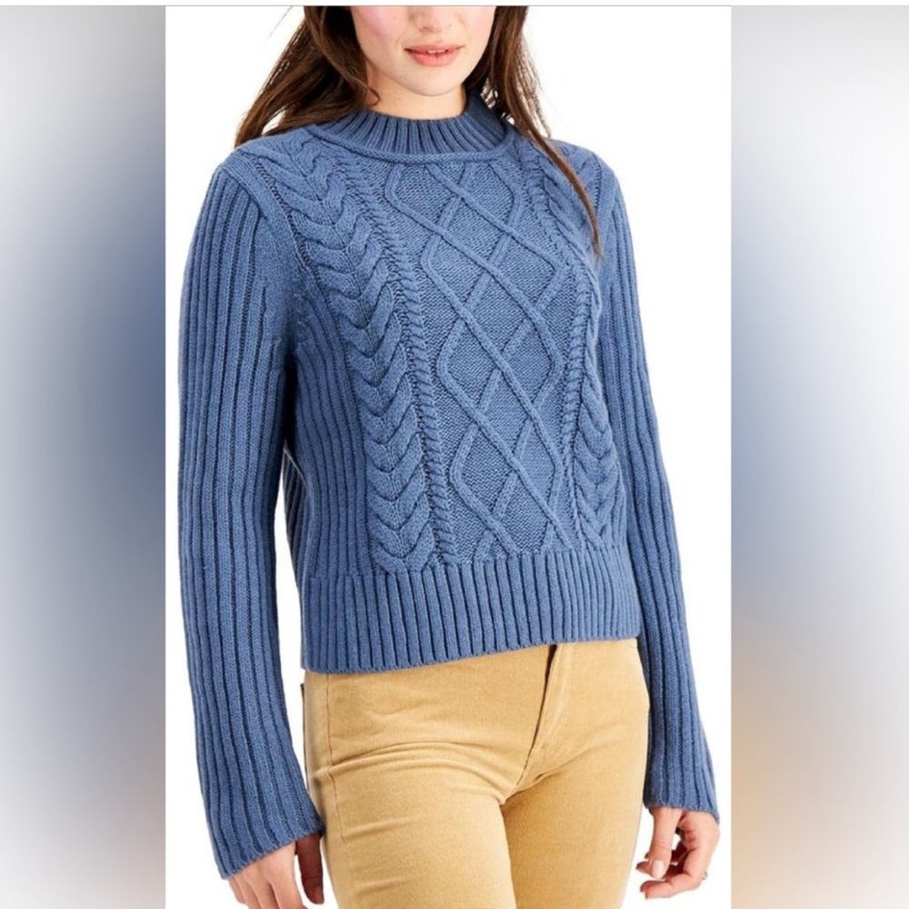 Tommy Hilfiger Blue Cable Knit Sweater
